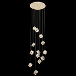 Люстра каскадная с мозаичным хрустальным оформлением Sparks of Crystal варинант исполнения - 3 | Loft Concept в Омске