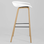 Барный стул на ножках из натурального дерева Boras White варинант исполнения - 2 | Loft Concept в Омске