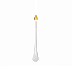 Подвесной светильник с плафоном в форме капли на золотистом каркасе Raindrop варинант исполнения - 2 | Loft Concept в Омске