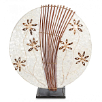 Настольная лампа из перламутра и дерева на подставке Indonesian Shell Flower варинант исполнения - 3 | Loft Concept в Омске