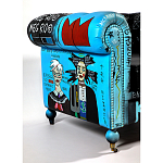 Кресло "Баския и Уорхол" Basquiat Warhol graffiti chair натуральная кожа варинант исполнения - 4 | Loft Concept в Омске