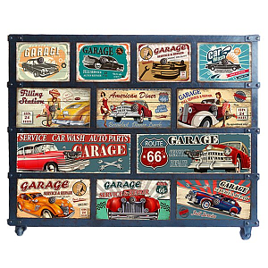 Комод металлический в стиле лофт Loft Retro Car