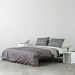 Постельное белье из сатина с принтом треугольники 150х200 см Triangular Dreams варинант исполнения - 6 | Loft Concept в Омске