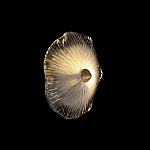 Бра в форме прозрачного стеклянного цветка с рельефной текстурой Textured Glass варинант исполнения - 8 | Loft Concept в Омске