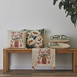 Подушка с цветочным принтом Blooming Elegance Rose варинант исполнения - 5 | Loft Concept в Омске