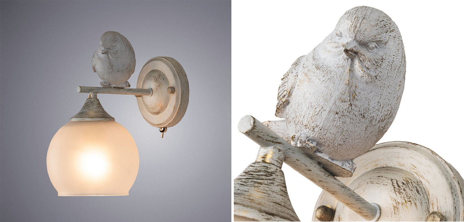 Бра Provence Bird white Бра Provence Bird white - Loft-Concept в Омске