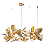Люстра на ветвистом каркасе с листьями Golden Wreath варинант исполнения - 1 | Loft Concept в Омске