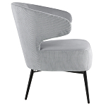 Современное мягкое кресло на металлических ножках Rakush Grey варинант исполнения - 5 | Loft Concept в Омске