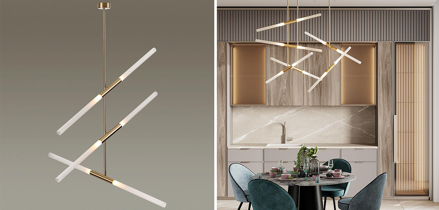 Светильник Gold Delta Light 6 lamp Светильник Gold Delta Light 6 lamp - Loft-Concept в Омске