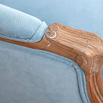 Кресло Ava Classical Armchair light blue velour варинант исполнения - 5 | Loft Concept в Омске