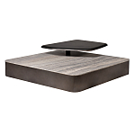 Столик журнальный квадратный  с полкой Sculptural Marble Accent с мрамором  варинант исполнения - 2 | Loft Concept в Омске