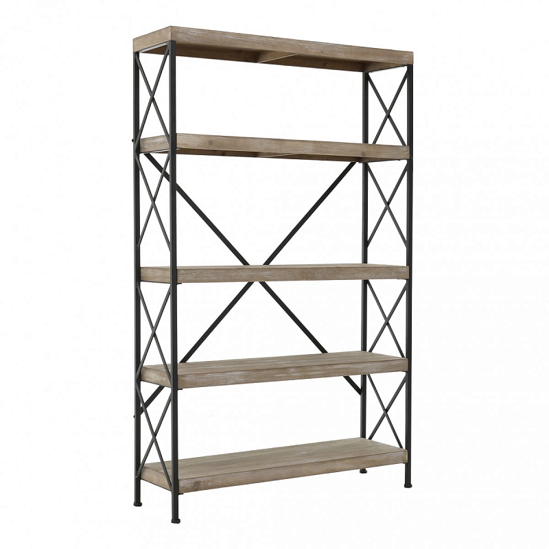 Стеллаж Metal Geometry X-racks Черный Бежевый Стеллаж Metal Geometry X-racks Черный Бежевый в Омске | Loft Concept