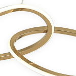 Люстра подвесная с 4-мя асимметричными кольцами золотого цвета Ring Horizontal варинант исполнения - 2 | Loft Concept в Омске