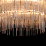 Люстра круглая с прозрачными стеклянными трубками Nembus варинант исполнения - 5 | Loft Concept в Омске