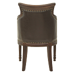 Кресло кожаное на 4-х деревянных ножках из массива березы Ethan Armchair brown варинант исполнения - 2 | Loft Concept в Омске