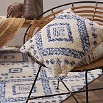 Чехол на подушку с узором в этно-стиле Blue Ikat варинант исполнения - 5 | Loft Concept в Омске