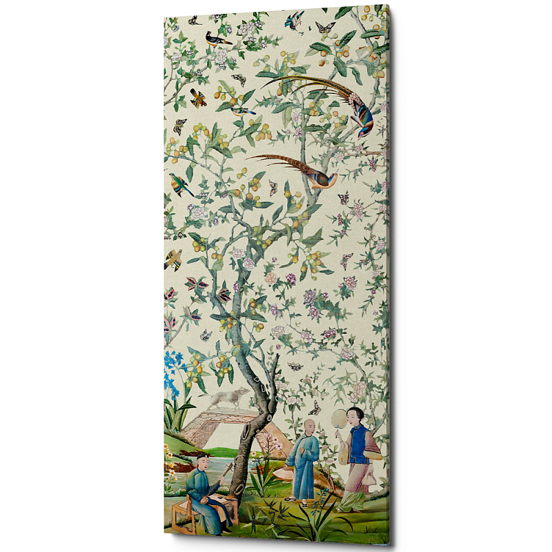 Постер на холсте в стиле шинуазри с изображением сада Beige Chinoiserie Imperial Garden Poster Бежевый Мульти Постер на холсте в стиле шинуазри с изображением сада Beige Chinoiserie Imperial Garden Poster Бежевый Мульти в Омске | Loft Concept