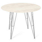 Стол обеденный с круглой столешницей из керамики на четырех ножках Sand Ceramics варинант исполнения - 1 | Loft Concept в Омске