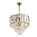 Люстра многоярусная с овальными прозрачными подвесками 36 см Harmonica варинант исполнения - 2 | Loft Concept в Омске