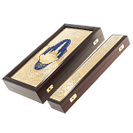 Нарды настольные из натурального камня лазурит и долерит Backgammon from Stone варинант исполнения - 15 | Loft Concept в Омске