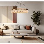 Люстра круглая с сферическими плафонами из натурального камня Phased Spheres варинант исполнения - 4 | Loft Concept в Омске