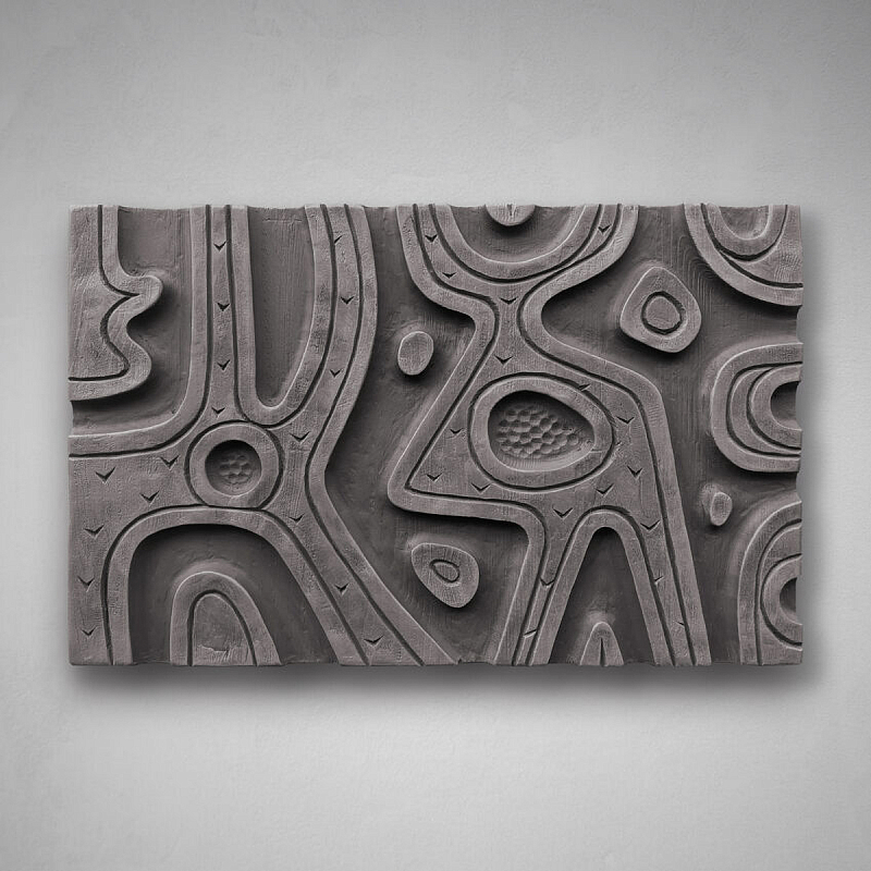 Панно «Лесная сказка № 3» Серый бетон в Омске | Loft Concept 