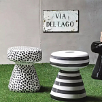 Дизайнерский журнальный стол белый в чёрный горох Gefan варинант исполнения - 2 | Loft Concept в Омске