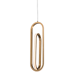 Подвесной светильник золотого цвета с двумя вытянутыми овальными рамками в форме скрепки Eurofase варинант исполнения - 1 | Loft Concept в Омске