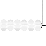 Светодиодный подвесной светильник линейный с белым воздушным плафоном Glowing Cloud варинант исполнения - 4 | Loft Concept в Омске