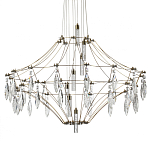 Люстра подвесная из металла с прозрачными подвесками из хрусталя Quasar 93 варинант исполнения - 1 | Loft Concept в Омске
