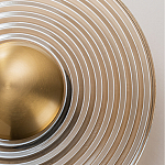 Бра с янтарным стеклянным диском и золотистыми акцентами Savio Glass Disc варинант исполнения - 5 | Loft Concept в Омске