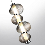 Подвесной светильник с 4-мя рифлеными стеклянными шарами Marcelh Light варинант исполнения - 5 | Loft Concept в Омске