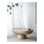 Столик кофейный кремового цвета с овальной столешницей и круглым основанием Cream Dalmen Table варинант исполнения - 10 | Loft Concept в Омске