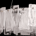 Люстра круглая с подвесными прямоугольными пластинами из стекла Glacier Panels варинант исполнения - 6 | Loft Concept в Омске