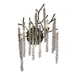 Бра на ветвистым серебрянном каркасе со стеклянными подвесами Raceme варинант исполнения - 1 | Loft Concept в Омске