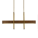 Люстра линейная прямоугольная Wooden Straight Shapes варинант исполнения - 2 | Loft Concept в Омске
