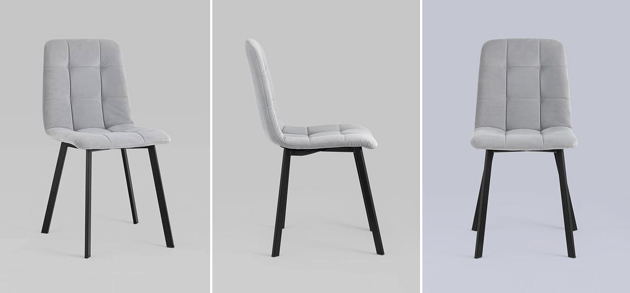 Стул NANCY S Chair Светло-Серый велюр Стул NANCY S Chair Светло-Серый велюр - Loft-Concept в Омске
