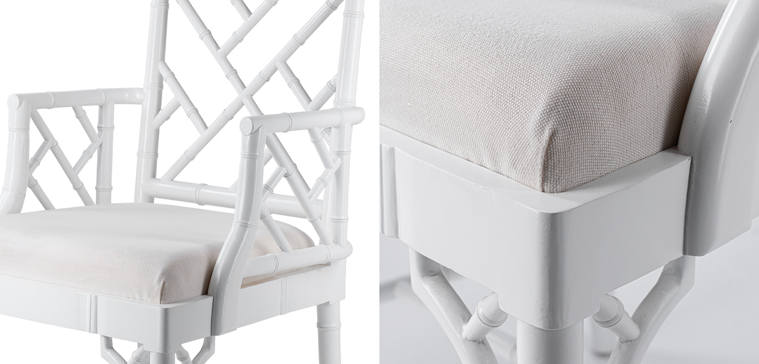 White Chippendale Arm Chair White Chippendale Arm Chair - Loft-Concept в Омске