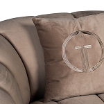 Дизайнерское кресло мягкое из серого велюра Serenity варинант исполнения - 2 | Loft Concept в Омске