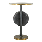 Столик приставной с абстрактным основанием и акцентом в виде золотистого диска Heavenly Space варинант исполнения - 2 | Loft Concept в Омске