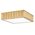 Потолочный светильник квадратный с гофрированным латунным абажуром Millennium варинант исполнения - 2 | Loft Concept в Омске