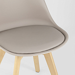 Стул с основой из пластика и мягким сиденьем Arvika Beige варинант исполнения - 7 | Loft Concept в Омске