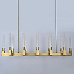 Люстра CANELLE Linear Chandelier 12 Modern Brass варинант исполнения - 2 | Loft Concept в Омске