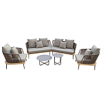 Диван садовый угловой Counter серый варинант исполнения - 3 | Loft Concept в Омске