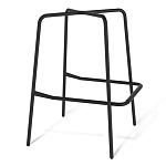 Барный стул со спинкой и подлокотниками на 4-х металлических ножках Douglas Rhombus Черный Велюр варинант исполнения - 5 | Loft Concept в Омске