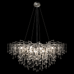 Люстра подвесная с прозрачными стеклянными подвесками в форме капель Диаметр 100 см Droplet Chandelier варинант исполнения - 13 | Loft Concept в Омске