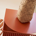 Оранжевый приставной стол из металла Lattice варинант исполнения - 6 | Loft Concept в Омске