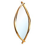 Зеркало овальное в деревянной золотистой раме Oval Gold Lines варинант исполнения - 1 | Loft Concept в Омске