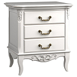 Тумба прикроватная белого цвета из массива бука в стиле прованс White Provence варинант исполнения - 3 | Loft Concept в Омске