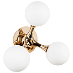Бра с 3-мя плафонами из стеклянных шаров Pearls Suspension Gold Wall Lamp варинант исполнения - 1 | Loft Concept в Омске